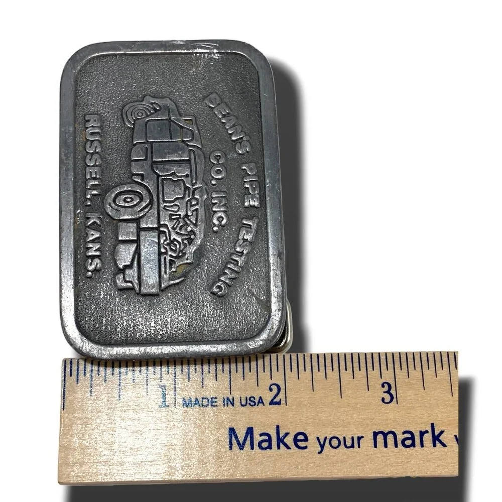 Belt Buckle Bean's Pipe Testing Co, Inc. Russell, Kansas Made By Hit‎ Line USA